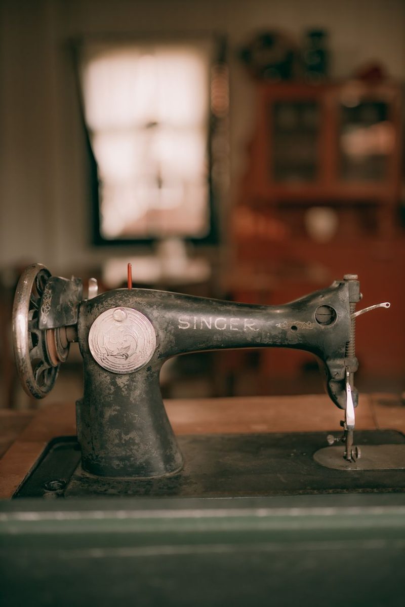 Nähen an der Nähmaschine