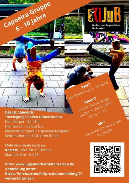 Capoeira - Bewegung in allen Dimension für 6-10 - jährige
