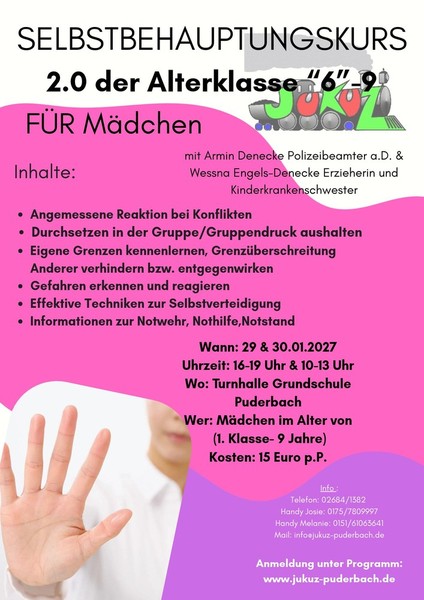 Selbstbehauptungskurs für Mädchen 2.0 der Altersklasse (1 Klasse-9 Jahre)