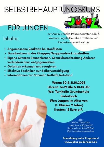 Selbstbehauptungskurs Jungen (VOLL BELEGT)