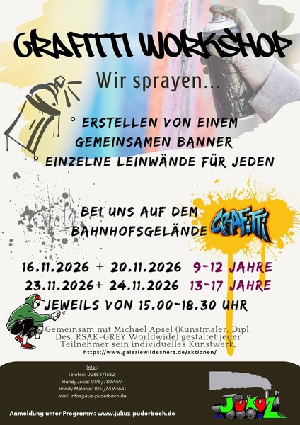 Grafitti Workshop - Wir sprayen !!