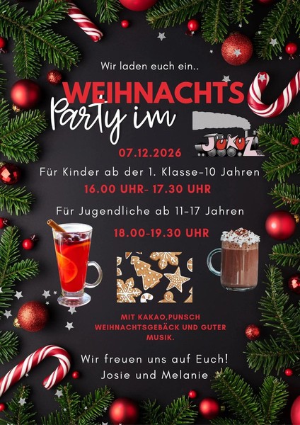 Weihnachtsparty im Jukuz- Kommt vorbei !