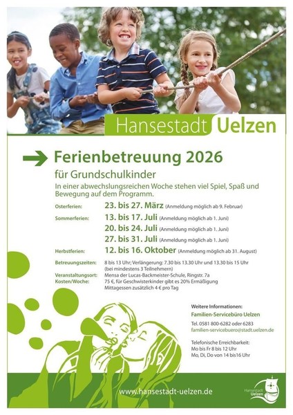 Ferienbetreuung für Grundschulkinder