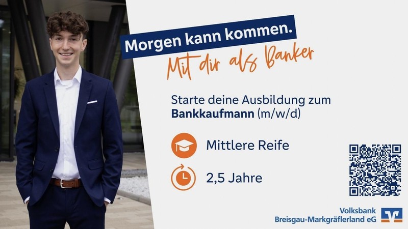 Block 3, Volksbank Breisgau-Markgräflerland eG, Ausbildungsberufe in der Bank