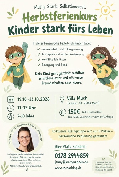 Mit "Kinder stark fürs Leben" Selbstvertrauen stärken und Selbstbewusstsein aufbauen.